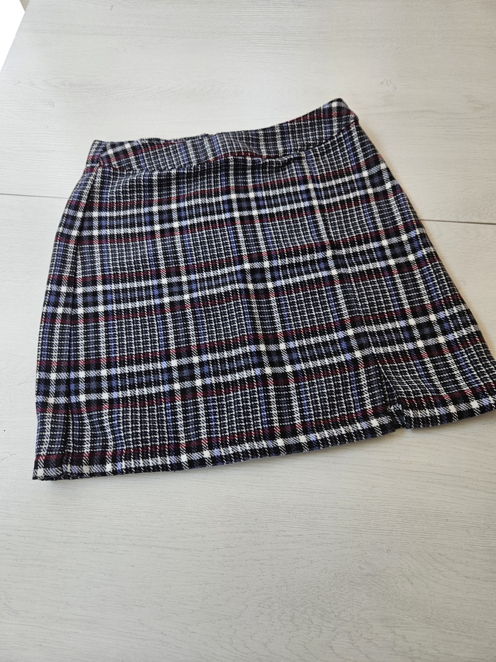 Tinseltown Plaid Mini Skirt - Black, White & Red